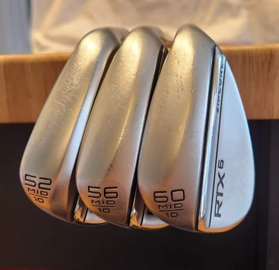 Cleveland RTX 6 Zipcore Tour Satin Wedge Set 52, 56, 60 Great Condition - Image 1 of 4