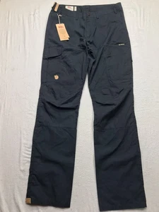 NWT FJALLRAVEN Karl Trouser Men 36x38 (raw hem) Navy G-1000 Cargo Hiking Pants - Picture 1 of 20