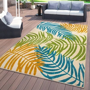 Rugshop Outdoor Rug Floral Leaves Flat Weave Indoor/Outdoor Rug Patio Carpet - Picture 1 of 122