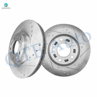 Front Drilled Slotted Brake Disc Rotors 300mm For 2004-2013 Mazda 3 - Image 1 of 4