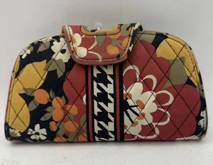 Vera Bradley Kiss N Snap bittersüße Blumen Geldbörse Clutch Organizer 8" LESEN - Bild 1 von 16
