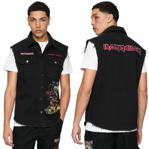Brandit Iron Maiden Vintage Shirt Sleeveless Notb Sleeveless Men's Shirt Cotton - Picture 1 of 14