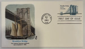 “Brooklyn Bridge” 1983 United States Stamp First Day Of Issue Cover - Picture 1 of 2