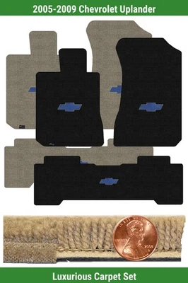 Juego de alfombrillas de lujo personalizadas para Chevrolet Uplander '05-09 con logotipo (3 piezas) #FHA Foto 1 de 4