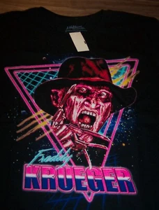 VINTAGE STYLE A NIGHTMARE ON ELM STREET FREDDY KRUGER T-Shirt 80's MEDIUM NEW - Picture 1 of 3