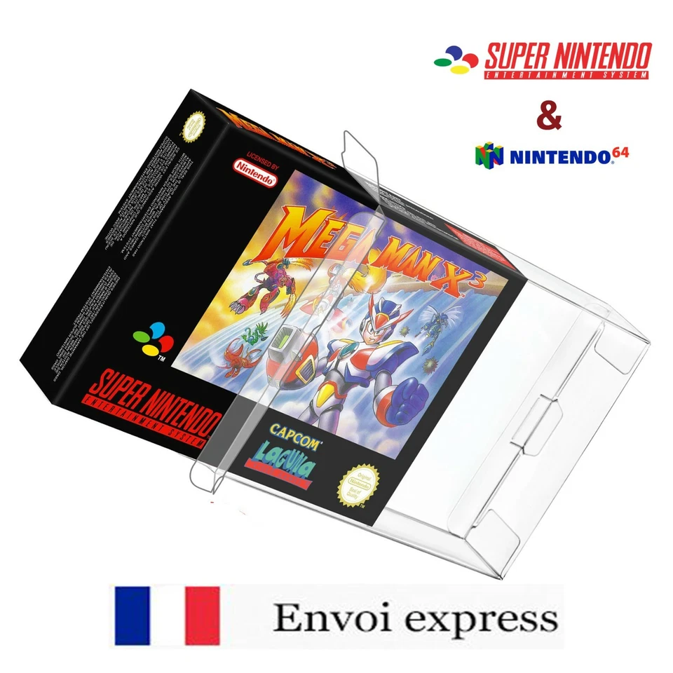 Protection transparente boite de jeu SNES Nintendo 64 protector case box sleeve
