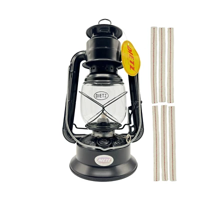 Linterna de aceite negra Light of Mine - Dietz #30 Little Wizard con tiras de mecha de 5/8" Foto 1 de 4