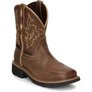 Justin Chisel wasserdichte Damen-Westernarbeitsstiefel ─ Nano-Composite-Zehe 7,5 B - Bild 1 von 4