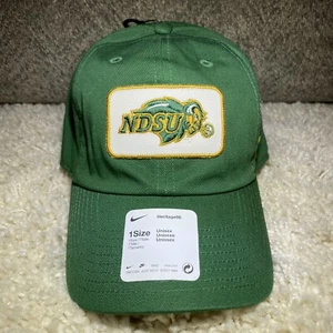 Nike North Dakota State Bison Men's Green Heritage86 Logo Adjustable Hat Cap NEW - Picture 1 of 5