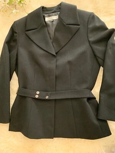 Tahari Arthur S Levine Black Fitted Jacket 10 P - Bild 1 von 12
