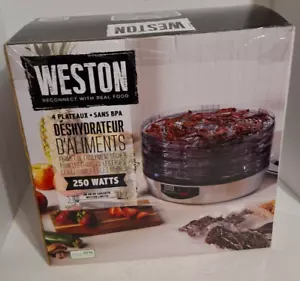 Deshidratador de alimentos Weston - 4 bandejas para preparador de cecina, frutas, verduras y hierbas - Imagen 1 de 4