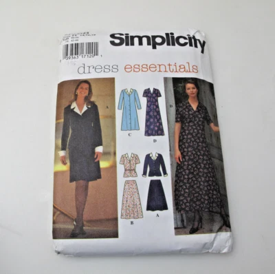 Simplicity 9758 1995 Sz R (14,16,18) Dress Essentials Vintage Pattern UnCut (G) - Image 1 of 4