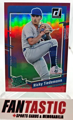 Ricky Tiedemann Rated Rookie Red Foil Parallel /2023 #35 2023 Donruss - Image 1 of 2