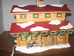 Dept 56 Buck's County Horse Barn #55049 Illuminated Original Snow Village - Picture 1 of 7