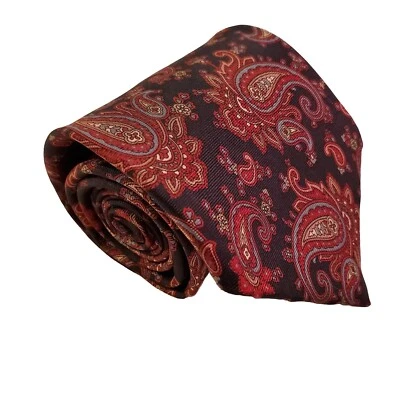 Kuppenheimer Necktie Purple Paisley Pattern Silk Neck Tie 57x3.5" Made in USA Foto 1 de 4