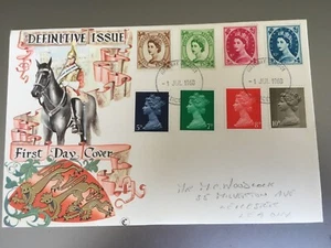 GB BRIEFMARKEN SELTENER ERSTTAGSBRIEF 1968 WILDINGS & MACHINS - Bild 1 von 1