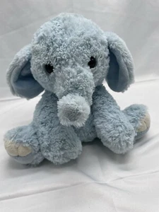 Aurora Elephant Plush 2017 Blue Sits 9 Inches - Picture 1 of 7