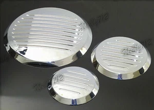 Engine Crankcase Clutch Timing Cover Insert Set Chrome Fit HONDA VTX13 VTX 1300 - Picture 1 of 8