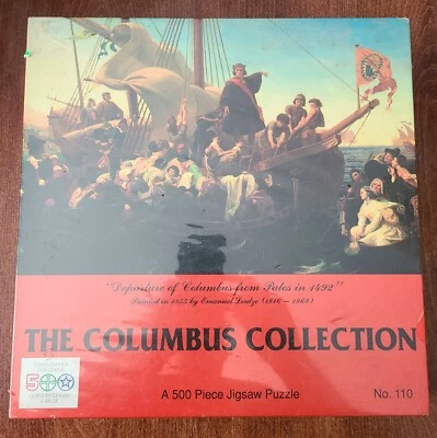 The Columbus Collection Departure Of Columbus From Palos In 1492 500 Pc Puzzle ( - Image 1 of 4