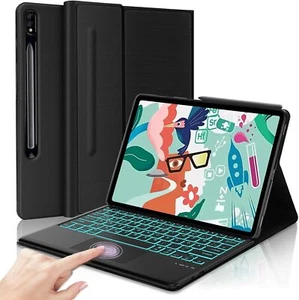 Housse Clavier avec Touchpad QWERTZ pour Samsung Galaxy Tab 12,4 Pouces Porte Stylet - Photo 1/7