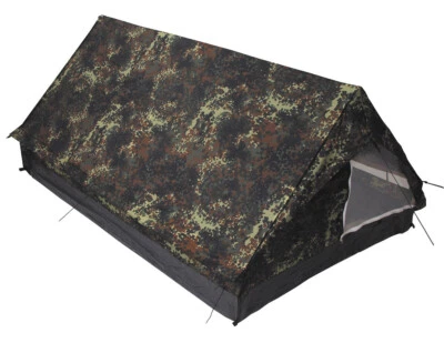 SURVIVAL Zelt Minipack 2 Personen flecktarn - Bild 1 von 2