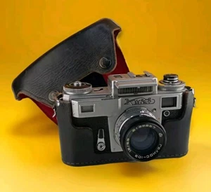 Soviet Rangefinder film camera Kyiv 4, lens Helios 103, with case Vintage USSR - Picture 1 of 24