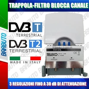 TRAPPOLA FILTRO ELIMINA CANALE A 3 CELLE LIBERA TARABILE TELECO TET3/K - Foto 1 di 1