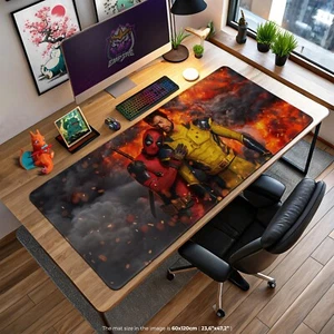 Deadpool and Wolverine Mouse Pad, Marvel Duo Desk Mat, Superhero Gaming Mat - Picture 1 of 7