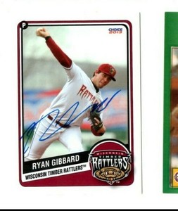 In Person Signed Autograph Auto MiLB 2013 Wisconsin Timber Rattlers Ryan Gibbard