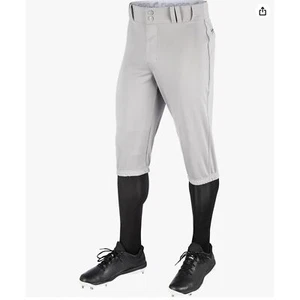 New w/ Tag CHAMPRO Boys Triple Crown Knicker Style Baseball Pants Gray L + Belt - Picture 1 of 5