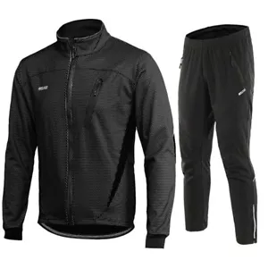 Winter Warm Fahrradjacke Set MTB Fahrradhose Warmhose Reitjacken - Bild 1 von 16