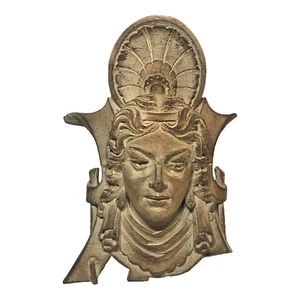 Antique Sculpture Figurative Carved Oak Wood Architectural Element Art Nouveau - Picture 1 of 7