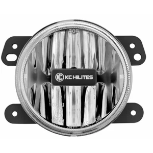 KC HiLiTES 1497 White LED 4" Fog Light Clear Lens 10W for 10-18 Jeep Wrangler JK - Foto 1 di 5