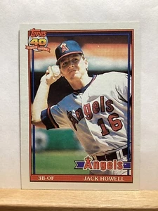 Tarjeta de béisbol Topps 1991: Jack Howell, California Angels - Tarjeta #57 - Imagen 1 de 2