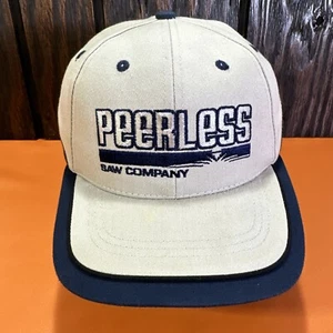 Gorra de béisbol de colección Peerless Saw Company ajustable beige trabajo Y2K - Imagen 1 de 12