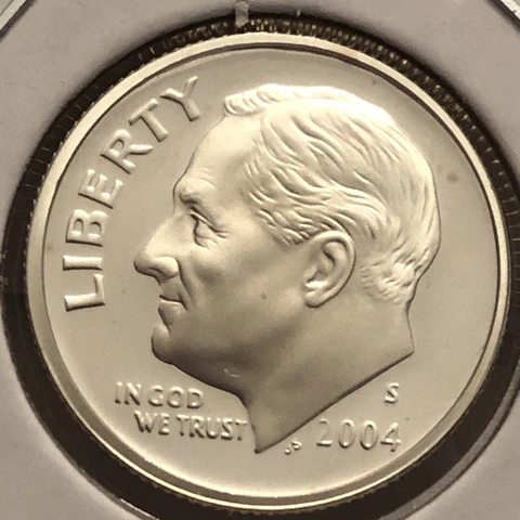 2004 S Roosevelt 90% Silver Dime DCAM GEM PROOF #2004SD Cover