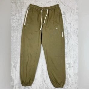Nike DRI-FIT Standard Issue Basketball Pants Sweatpants Pockets Olive Green Med - Picture 1 of 12
