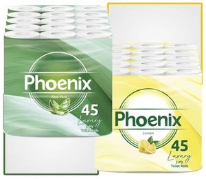Phoenix 90 rollos de inodoro 3 capas - a granel aloe vera y limón perfumado suave acolchado - Imagen 1 de 7