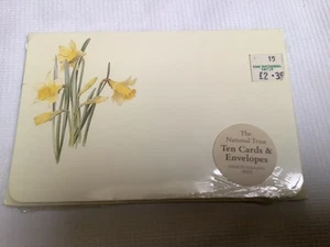 The National Trust England Note Cards Yellow Flowers 10 with Envelopes - Picture 1 of 3