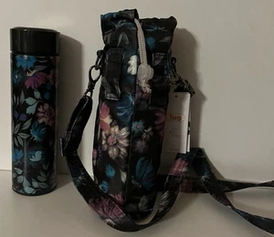 LUG 16 Unzen Chuggie Thermo Wasserflasche & Huggie Flaschentasche (Blüte schwarz) - Bild 1 von 9
