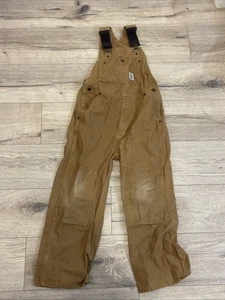 Carhartt Overalls Bibs Double Knee Kids Youth Size 10 Workwear Farmcore Utility - Picture 1 of 7