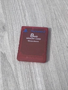 1 x Scheda di Memoria Ufficiale Sony Playstation PS2 Rosso Cremisi - Foto 1 di 1