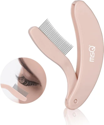 MSQ Folding Eyelash Comb Eyelash Separator Arc Designed Cosmetic Brushes Tool