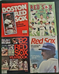 1979, 1981, 1982, 1984 BOSTON RED SOX OFFICIAL TEAM YEARBOOKS JIM RICE YAZ LOT 4 - Picture 1 of 2