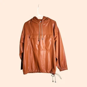 Nanushka Faux Leather Anorak Hoodie - Picture 1 of 7