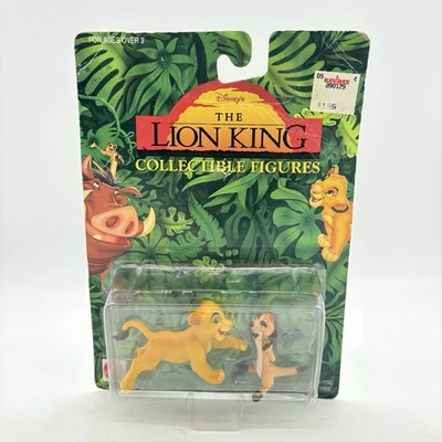 Disney Lion King Simba And Timon Vintage Collectible Figures Vintage 1993 New - Image 1 of 4