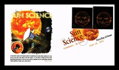 DR JIM STAMPS US COVER SUN SCIENCE ACTIVE SUN IMPERFORATE FDC COMBO PANDA CACHET - Image 1 of 2
