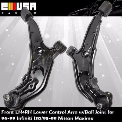 1 par de brazo de control delantero NEGRO con rótula para 95-99 Nissan Máxima520-520 520-519 Foto 1 de 4