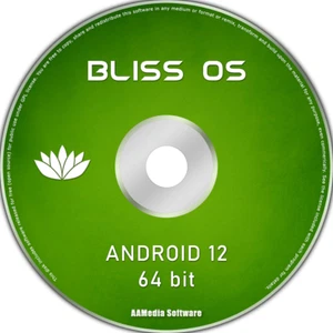 Bliss OS 15 (ANDROID 12) for PC 64bit Bootable Installation DVD Operating System - Picture 1 of 3