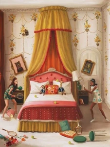 INDOOR TENNIS by Artist Janet Hill–1000 Pc Puzzle ~The New Yorker Puzzle Company - Bild 1 von 3